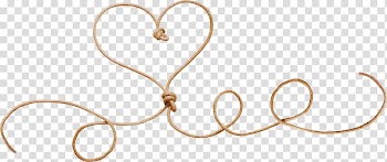 Brown rope decor, Heart Rope Knot, heart shape rope transparent background PNG clipart