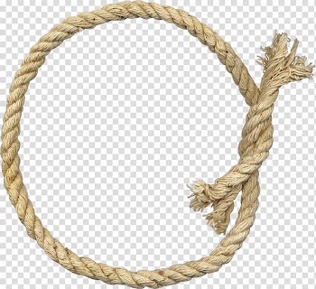 Brown rope, Rope chain , Rope ring transparent background PNG clipart