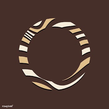 Brown round abstract badge template vector | Free stock vector - 538024