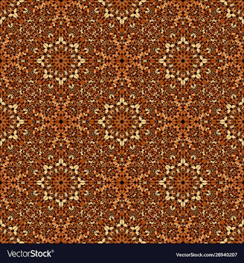 Brown seamless bohemian gravel mosaic ethno vector image