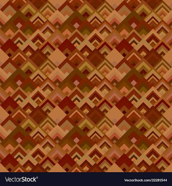 Brown seamless diagonal shape mosaic tile pattern vector image