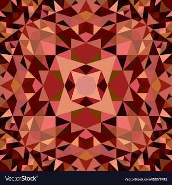 Brown seamless kaleidoscope pattern background vector image