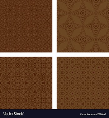 Brown seamless pattern background set vector image