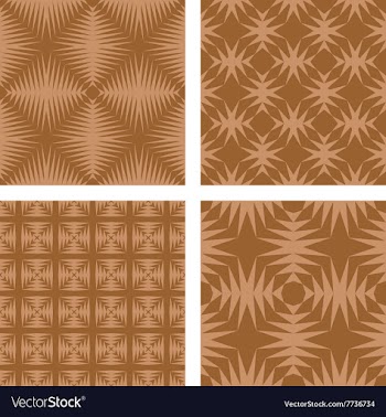 Brown seamless pattern background set vector image