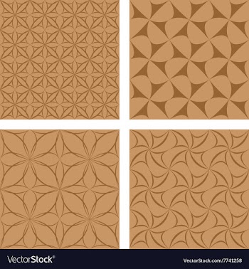 Brown seamless pattern background set vector image