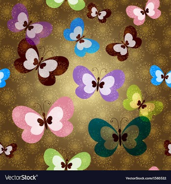 Brown seamless spring pattern vector image