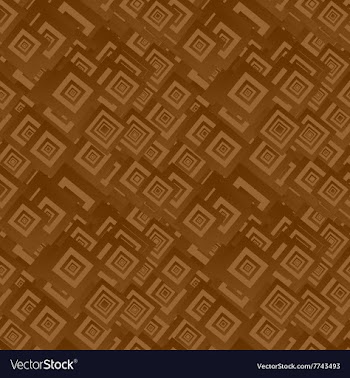 Brown seamless square pattern background vector image