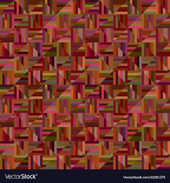 Brown seamless striped triangle mosaic tile vector image