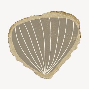 Brown shell collage element, abstract | Free PSD - rawpixel