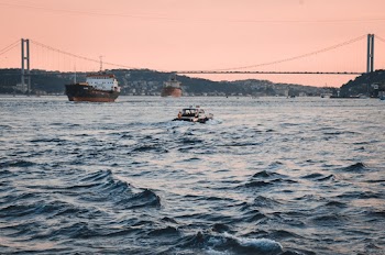 Brown Ship on Sea
