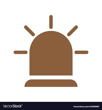 brown siren icon or logo