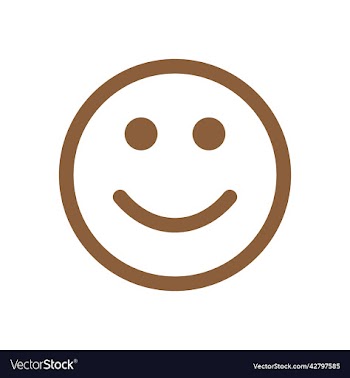 brown smile line art icon