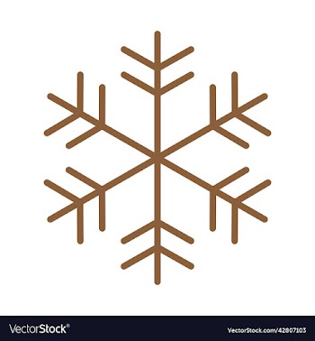 brown snowflake icon or logo