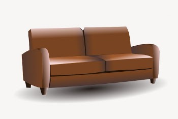 Brown sofa clipart, collage element | Free PSD - rawpixel