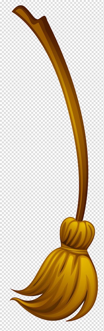 Brown soft-broom illustration, Witch's broom Witchcraft , Witch Broom transparent background PNG clipart