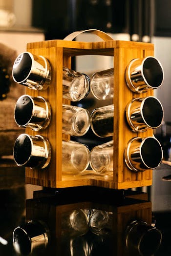 Brown Spice Bottle Rack