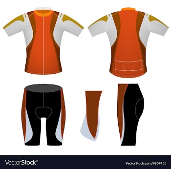 Brown sports cycling vest vector image