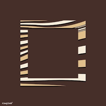 Brown square abstract badge template vector | Free stock vector - 538044
