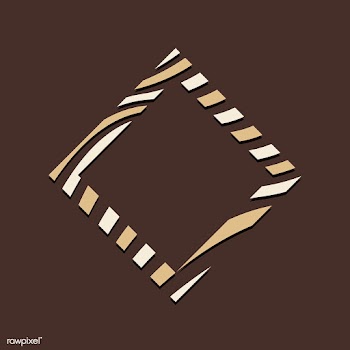Brown square abstract badge template vector | Free stock vector - 538167