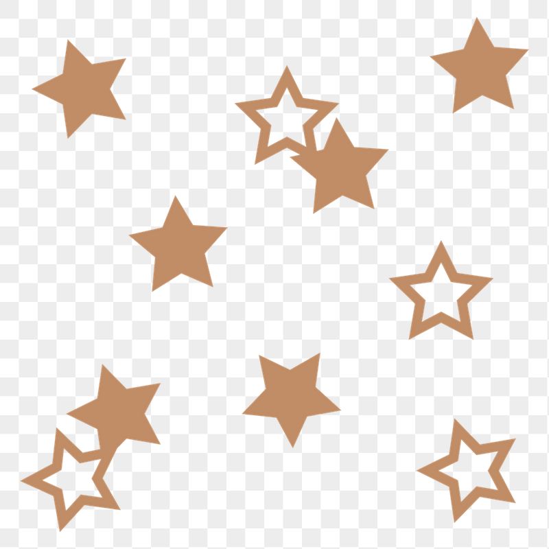 Brown stars png sticker, cute | Free PNG - rawpixel
