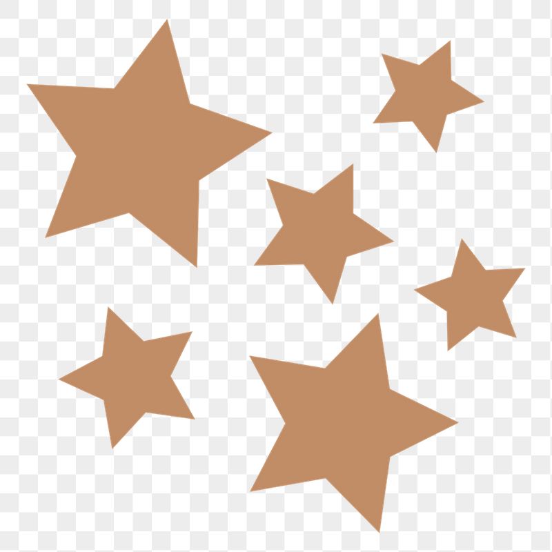 Brown stars png sticker, cute | Free PNG - rawpixel