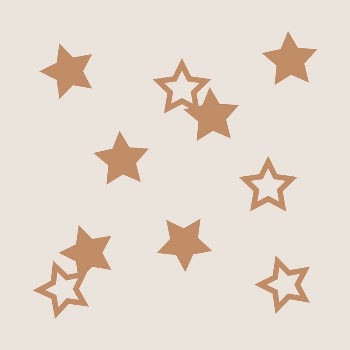 Brown stars sticker, cute pastel | Free PSD - rawpixel