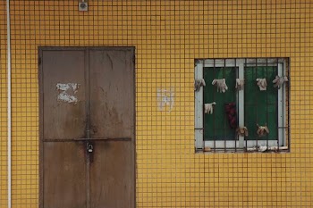 brown steel door