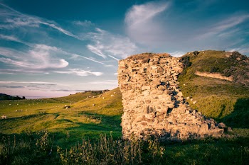 Brown Stone Formation Near the Mountain