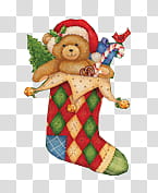 , brown teddy bear inside Christmas ing art transparent background PNG clipart