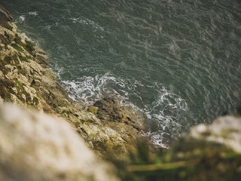 Brown Terrain Beside Rippling Body of Water