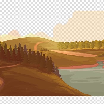 Brown tree lot illustration, Poster Banner, Autumn Banner Poster transparent background PNG clipart