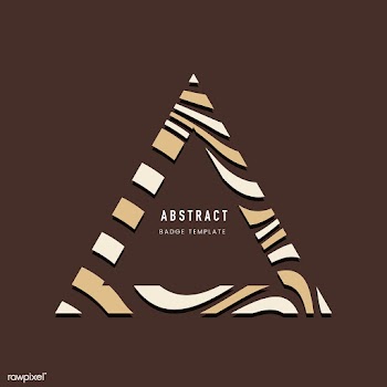 Brown triangular abstract badge template vect.. | Free stock vector - 538057