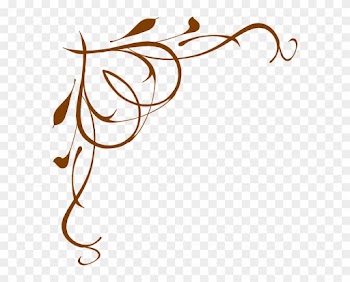 Brown Vine Heart Clip Art - Swirl Border Png