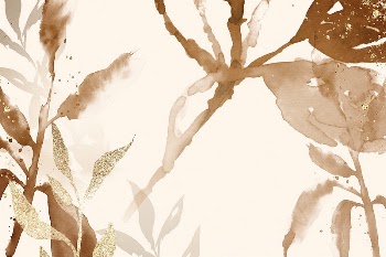 Brown watercolor leaf background aesthetic | Free Photo Illustration - rawpixel