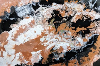 Brown, White, and Black Paint Splatter