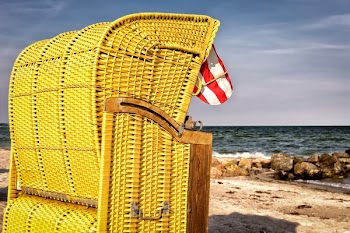 Brown Wicker Basket Near Seashore