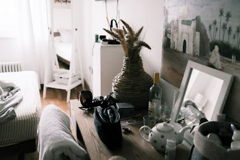 Brown Wicker Vase
