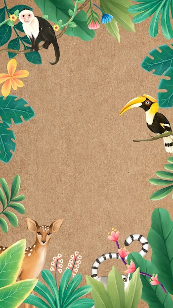 Brown wildlife frame iPhone wallpaper | Free Photo Illustration - rawpixel