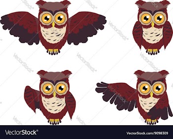 Brown Wise Owl vector image