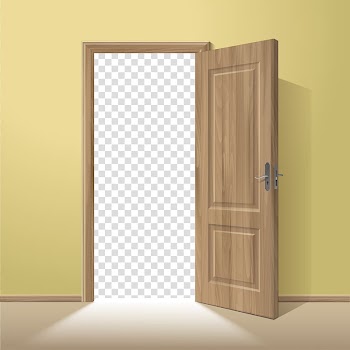 Brown wooden 2-panel door, Door Wood frame Euclidean Illustration, doors transparent background PNG clipart
