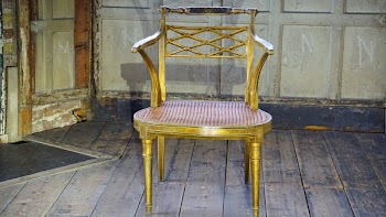 Brown Wooden Armchair
