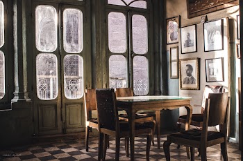 Brown Wooden Based Glass-top 5-piece Dining Set
