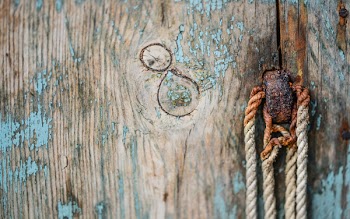 Brown Wooden Board With Rope