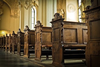 Brown Wooden Church Pew