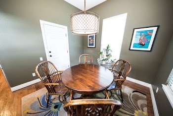 Brown Wooden Dining Set