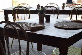 Brown Wooden Dining Set