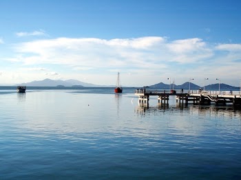 Brown Wooden Dock on Blue Body of Water