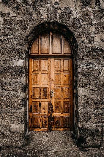 Brown Wooden Door Close-up Photography