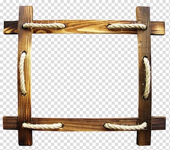 Brown wooden frame, frame Icon, Brown wooden rope transparent background PNG clipart
