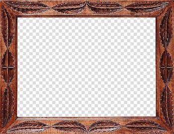 Brown wooden frame illustration transparent background PNG clipart